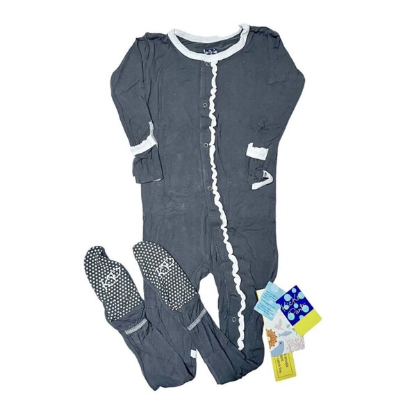 NWT Kickee Pants Ruffle Footie Size 4T - Picture 1 of 7